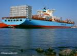 ID 723 SOVEREIGN MAERSK (1997/92198grt/IMO 9120841. Renamed MSC DOMNA X), maiden visit to Southampton, England.
